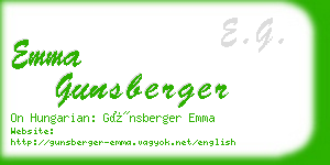 emma gunsberger business card